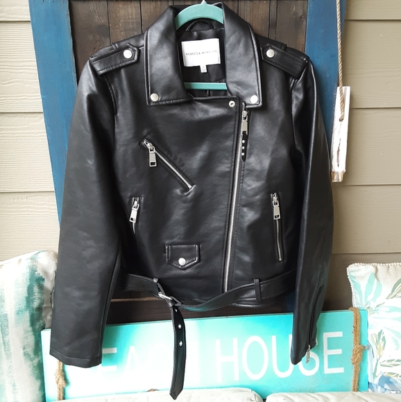 Rebecca Minkoff Faux Leather Jacket size M. - Picture 1 of 4